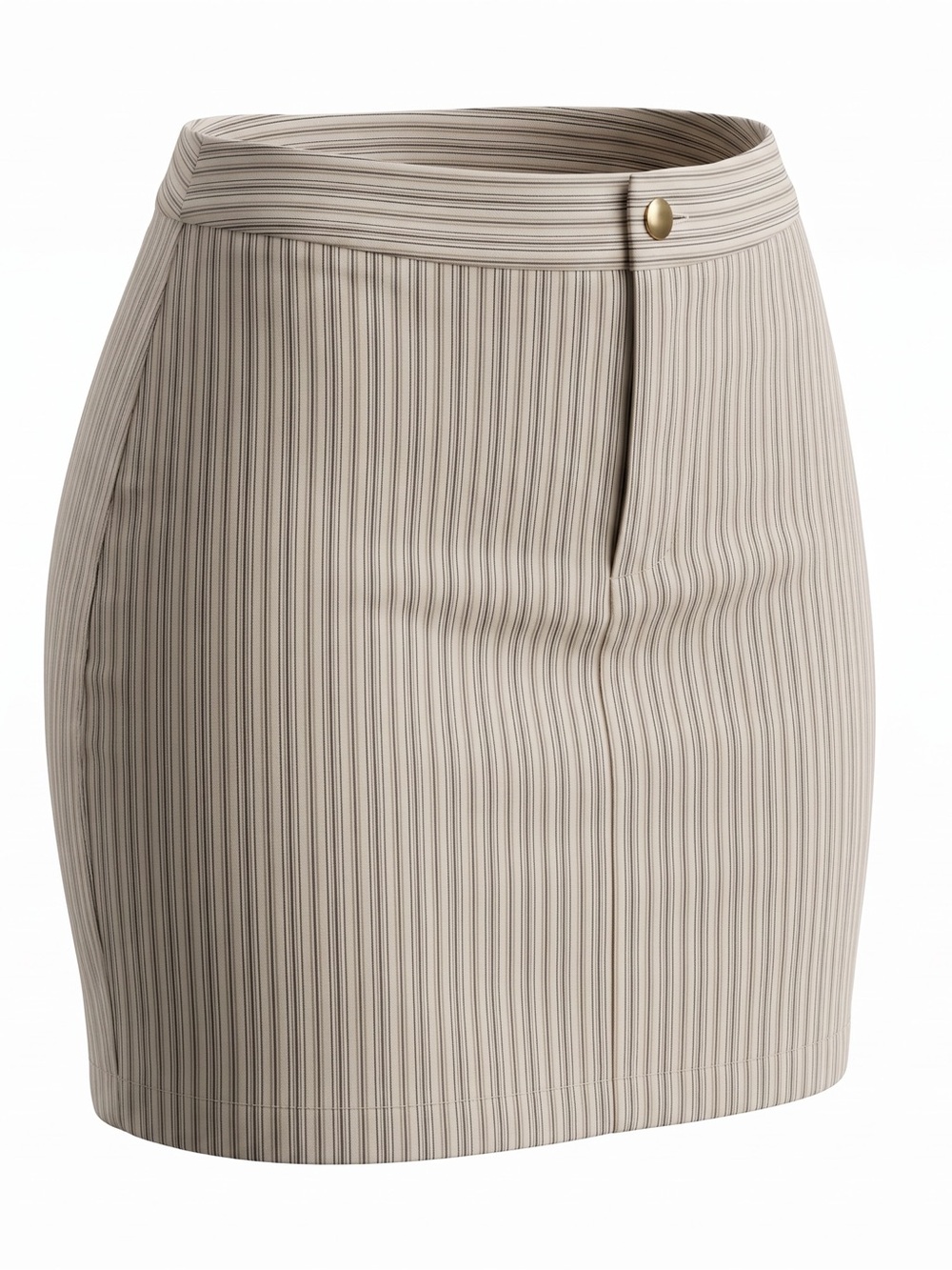 NWT Dockers Woman Pinstripe Cotton Blend Skirt Cream | Size 18W